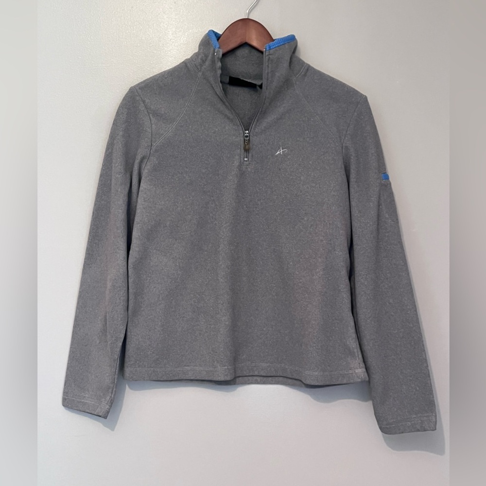 Stylish Gray Quarter-Zip Pullover – Athletech (Small)